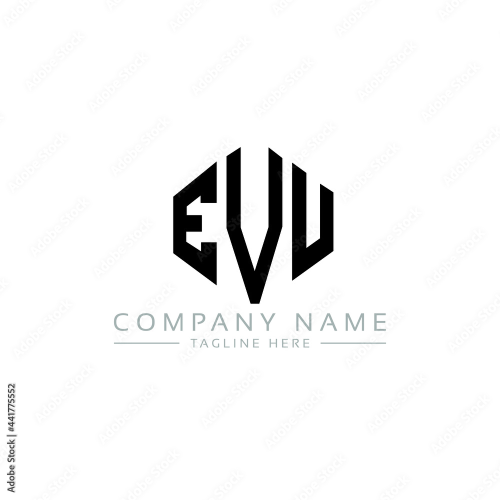 EVU letter logo design with polygon shape. EVU polygon logo monogram. EVU cube logo design. EVU hexagon vector logo template white and black colors. EVU monogram, EVU business and real estate logo. EVU letter logo design with polygon shape. EVU polygon logo monogram. EVU cube logo design. EVU hexagon vector logo template white and black colors. EVU monogram, EVU business and real estate logo.