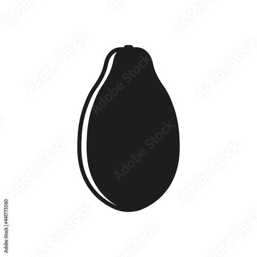 Papaya icon. Vector. Flat design.	