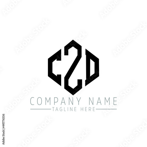 CZD letter logo design with polygon shape. CZD polygon logo monogram. CZD cube logo design. CZD hexagon vector logo template white and black colors. CZD monogram, CZD business and real estate logo.  © mamun25g