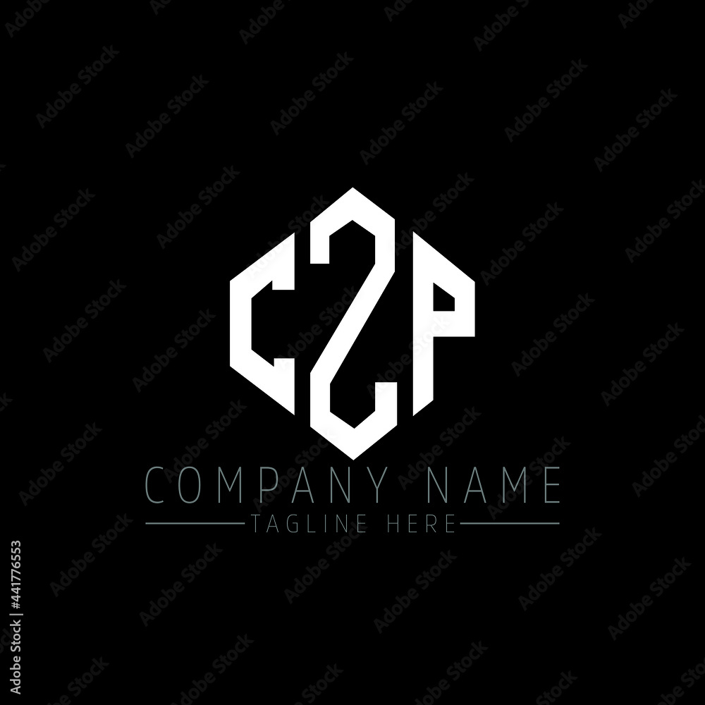 CZP letter logo design with polygon shape. CZP polygon logo monogram. CZP cube logo design. CZP hexagon vector logo template white and black colors. CZP monogram, CZP business and real estate logo. 