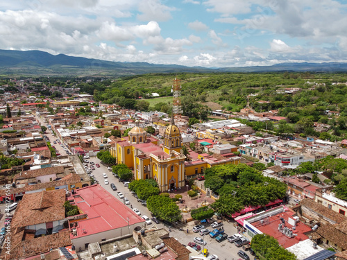 Toma aérea de Tecolotlán Jalisco photo