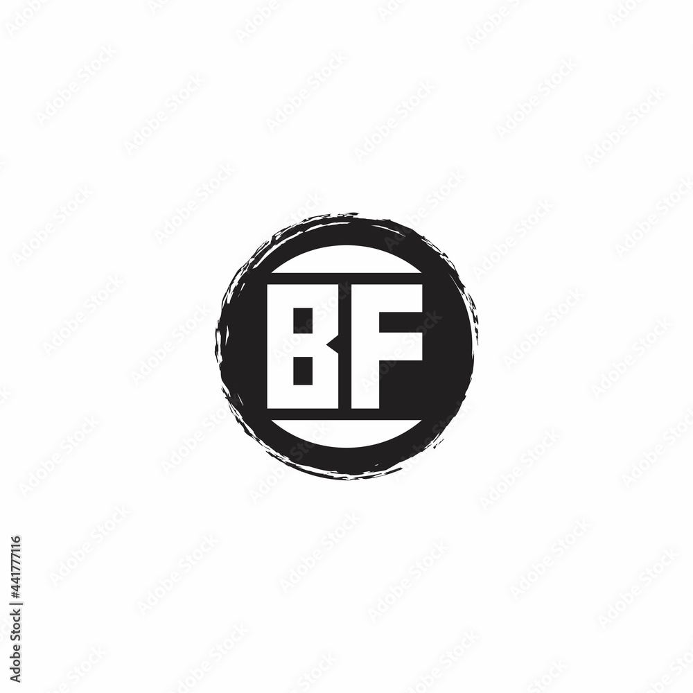 BF Logo Initial Letter Monogram with abstrac circle shape design template BF Logo Initial Letter Monogram with abstrac circle shape design template