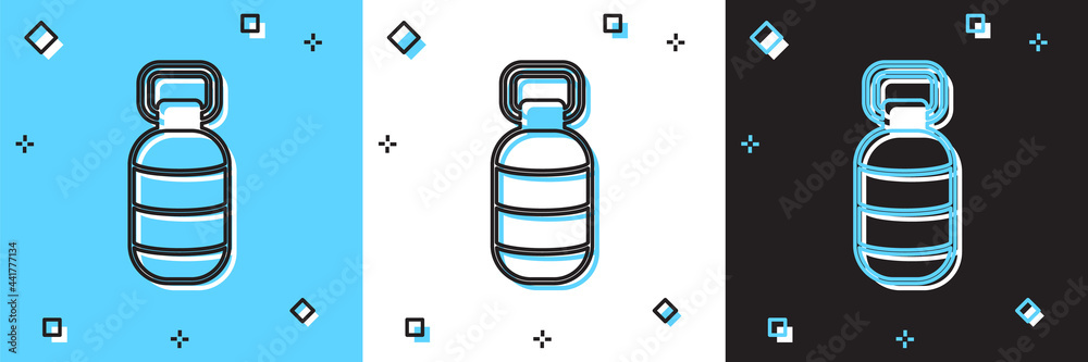 Set Korean paper lantern icon isolated on blue and white, black background. Vector Set Korean paper lantern icon isolated on blue and white, black background. Vector