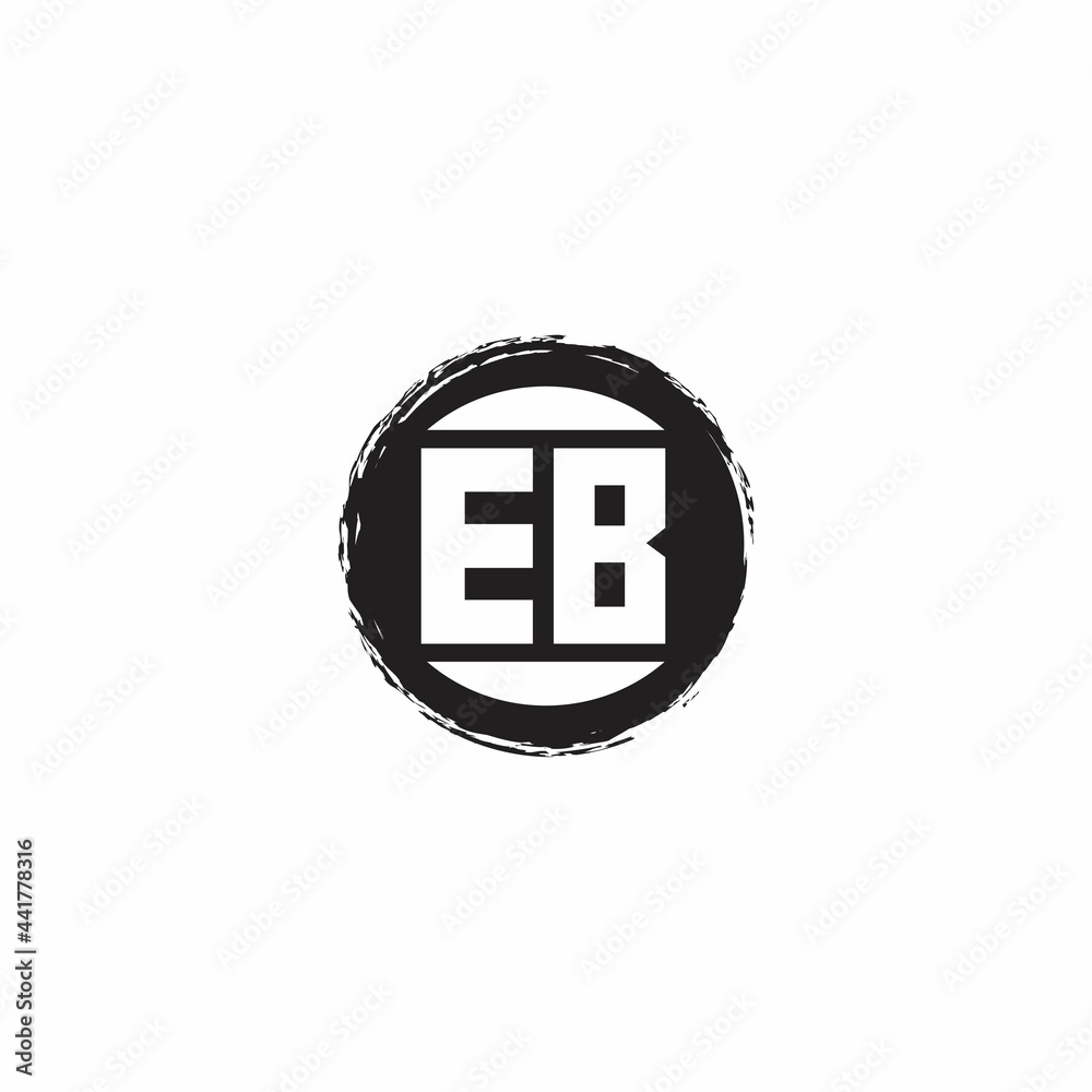 EB Logo Initial Letter Monogram with abstrac circle shape design template EB Logo Initial Letter Monogram with abstrac circle shape design template