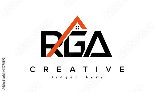 initial RGA letters real estate construction logo vector	 photo