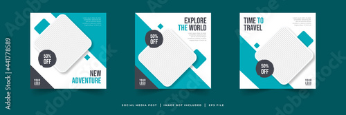 travel sale  social media post template collection