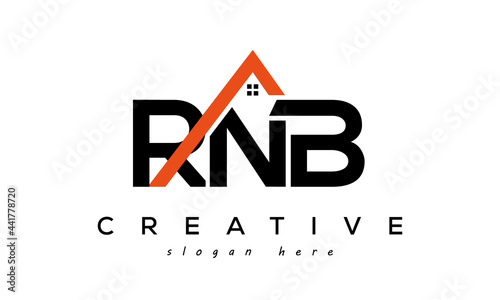 initial RNB letters real estate construction logo vector	