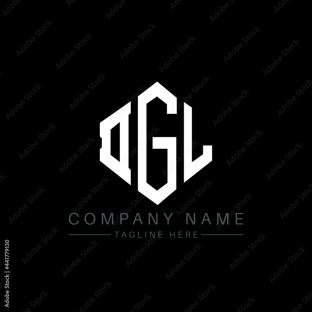 DGL letter logo design with polygon shape. DGL polygon logo monogram. DGL cube logo design. DGL hexagon vector logo template white and black colors. DGL monogram, DGL business and real estate logo. 