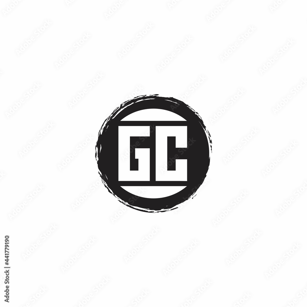 GC Logo Initial Letter Monogram with abstrac circle shape design template GC Logo Initial Letter Monogram with abstrac circle shape design template