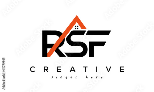 initial RSF letters real estate construction logo vector	 photo