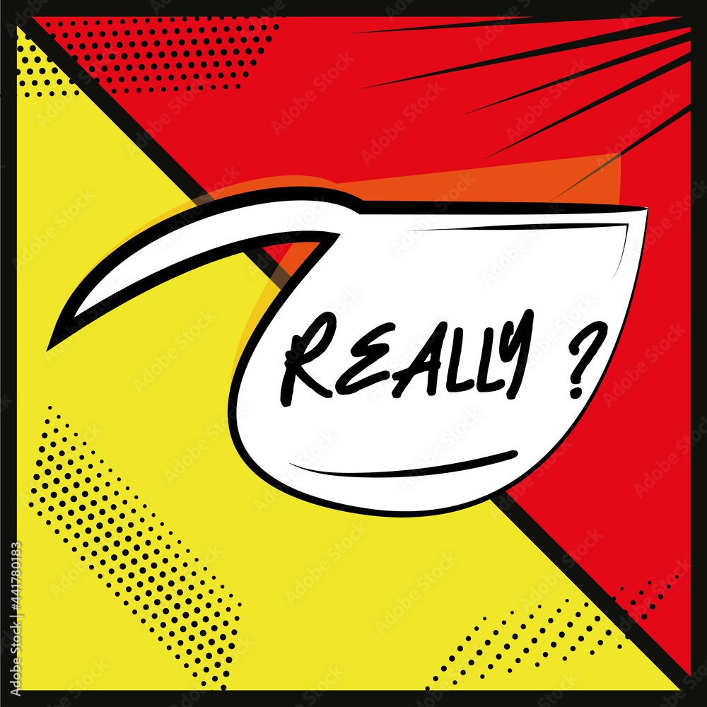 Obraz premium Comic bubble chat with text on a comic page