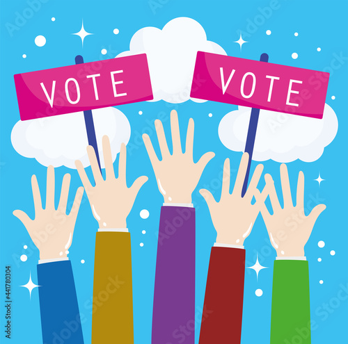 vote raised hands