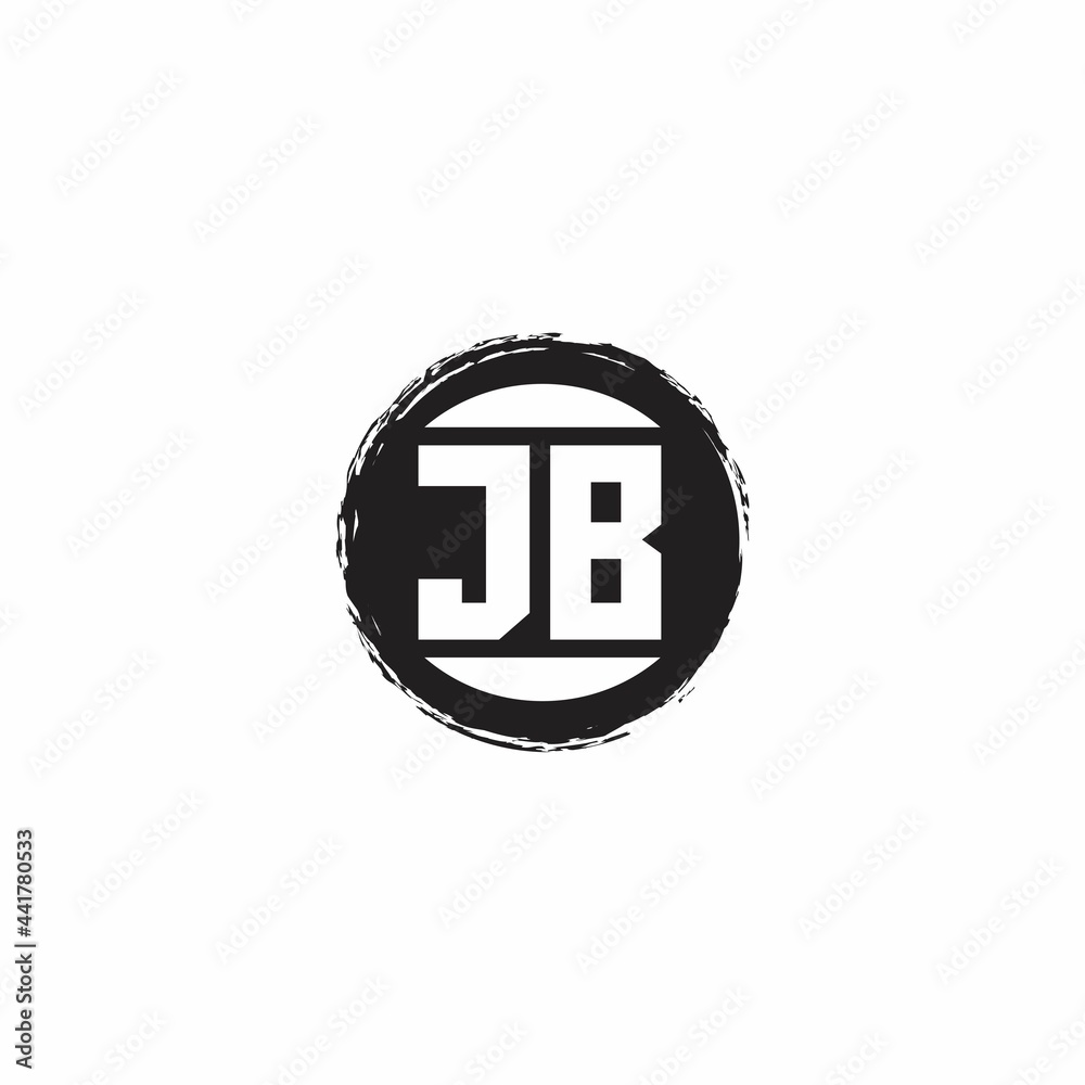JB Logo Initial Letter Monogram with abstrac circle shape design template JB Logo Initial Letter Monogram with abstrac circle shape design template