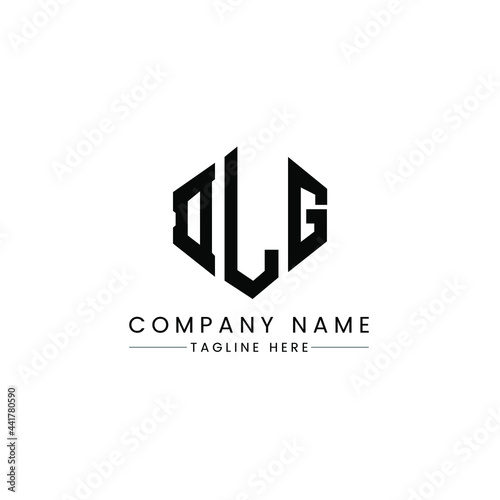 DLG letter logo design with polygon shape. DLG polygon logo monogram. DLG cube logo design. DLG hexagon vector logo template white and black colors. DLG monogram, DLG business and real estate logo. 