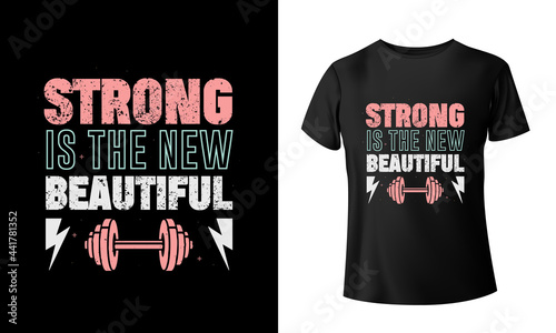 Super exclusive Print ready colorful fitness t shirt design or gym t shirt design for boys and girls, Ai file, vector file. black t shirts