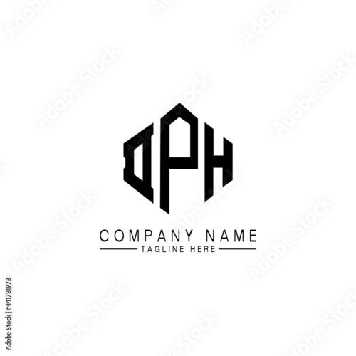 DPH letter logo design with polygon shape. DPH polygon logo monogram. DPH cube logo design. DPH hexagon vector logo template white and black colors. DPH monogram, DPH business and real estate logo. 