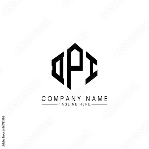 DPI letter logo design with polygon shape. DPI polygon logo monogram. DPI cube logo design. DPI hexagon vector logo template white and black colors. DPI monogram, DPI business and real estate logo.  © mamun25g