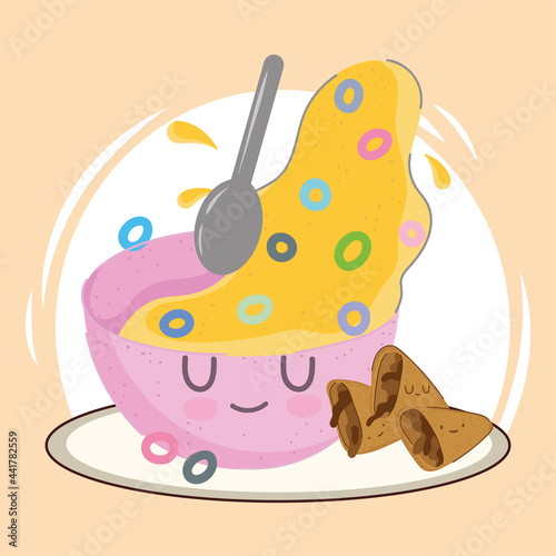 cartoon breakfast cereal