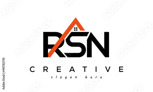 initial RSN letters real estate construction logo vector	 photo