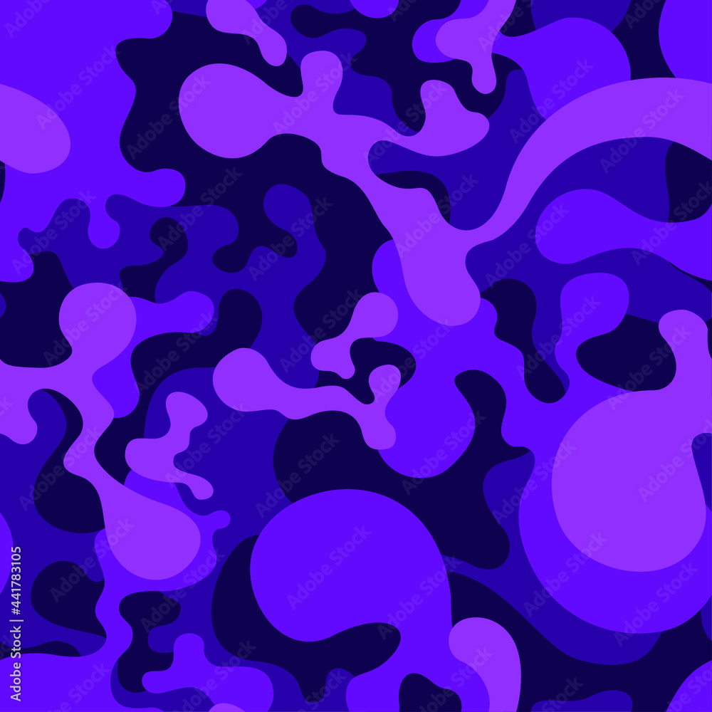 Camouflage texture seamless pattern with curve spots. Abstract military endless camo background for fabric and fashion textile print. Vector illustration. Camouflage texture seamless pattern with curve spots. Abstract military endless camo background for fabric and fashion textile print. Vector illustration.