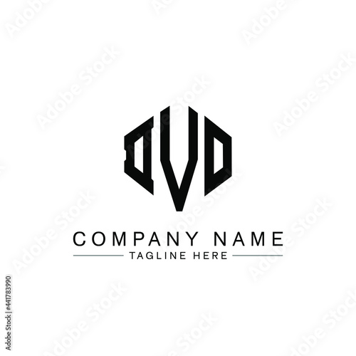 DVO letter logo design with polygon shape. DVO polygon logo monogram. DVO cube logo design. DVO hexagon vector logo template white and black colors. DVO monogram, DVO business and real estate logo.  photo