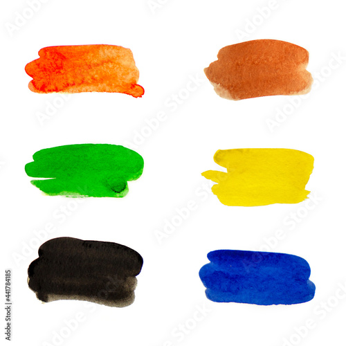 Watercolor bright handmade brush stroke