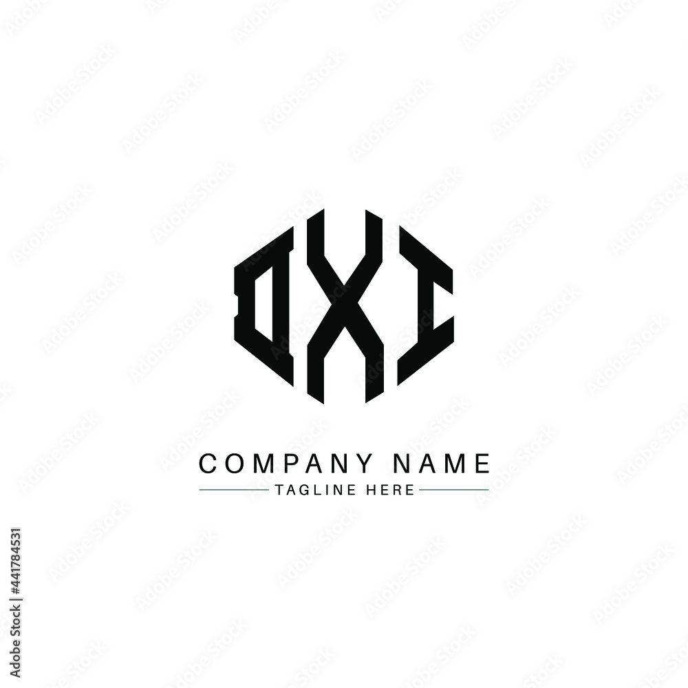 DXI letter logo design with polygon shape. DXI polygon logo monogram. DXI cube logo design. DXI hexagon vector logo template white and black colors. DXI monogram, DXI business and real estate logo. 