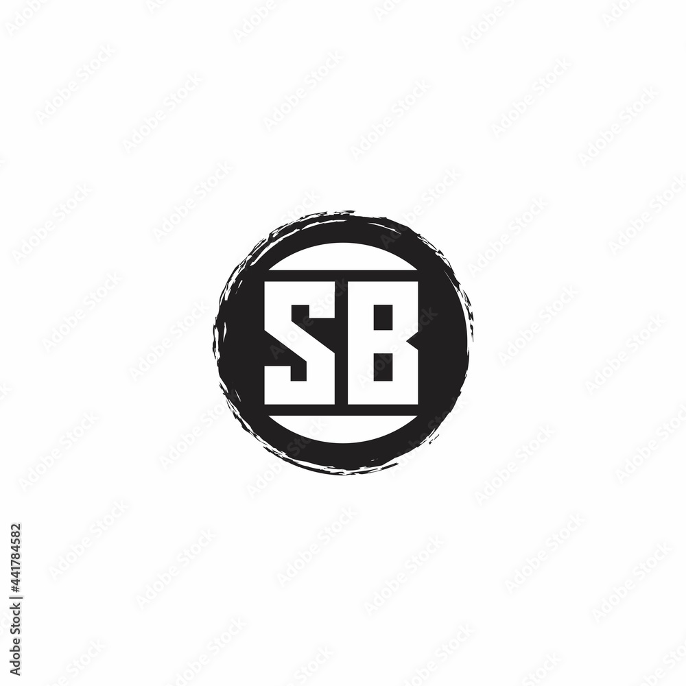 SB Logo Initial Letter Monogram with abstrac circle shape design template SB Logo Initial Letter Monogram with abstrac circle shape design template