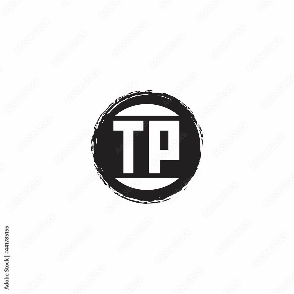 TP Logo Initial Letter Monogram with abstrac circle shape design template TP Logo Initial Letter Monogram with abstrac circle shape design template