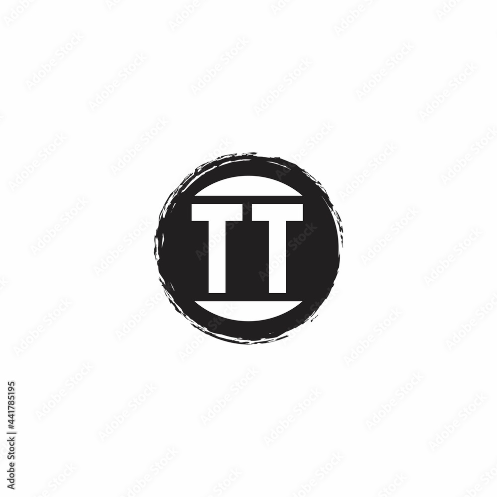 TT Logo Initial Letter Monogram with abstrac circle shape design template TT Logo Initial Letter Monogram with abstrac circle shape design template