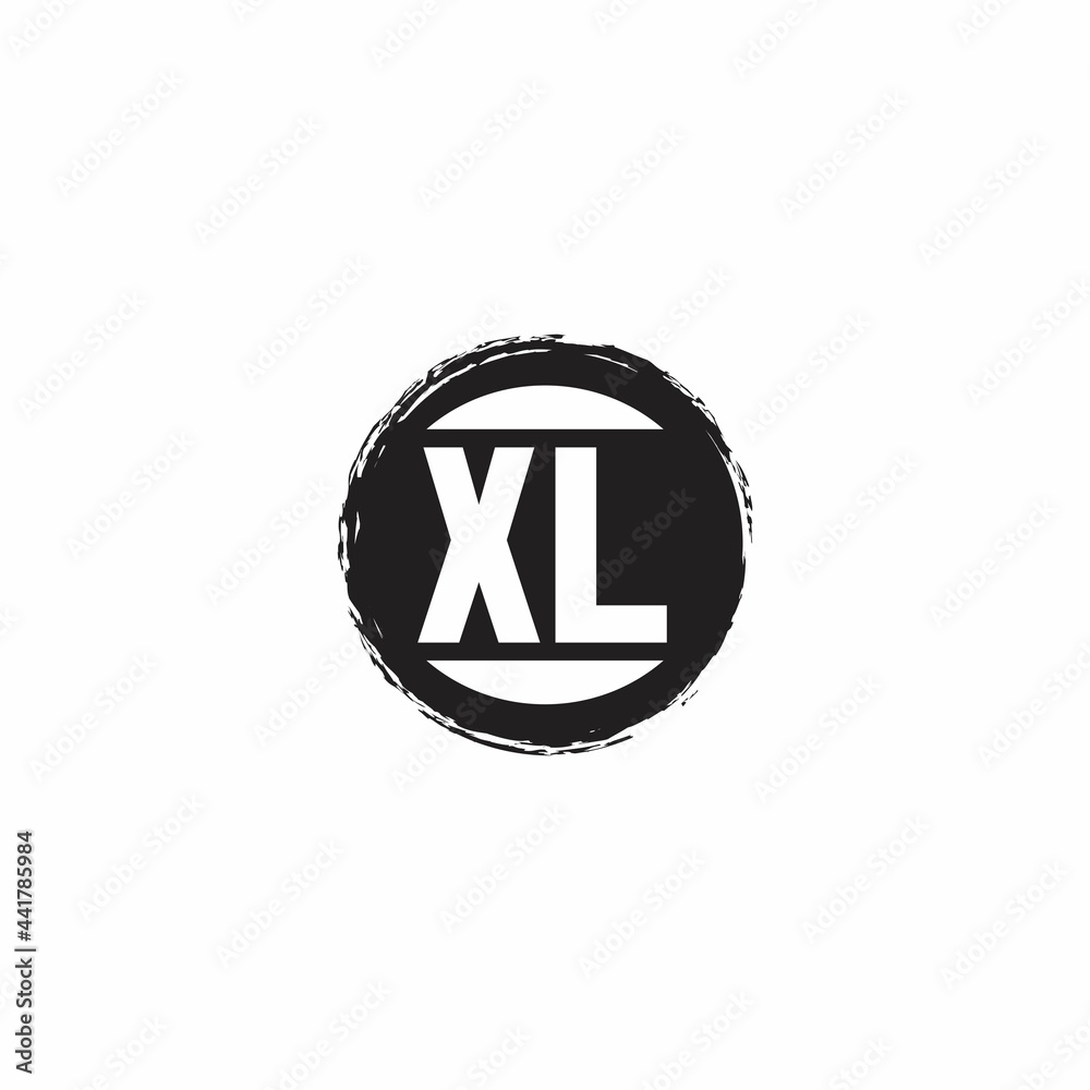 XL Logo Initial Letter Monogram with abstrac circle shape design template XL Logo Initial Letter Monogram with abstrac circle shape design template