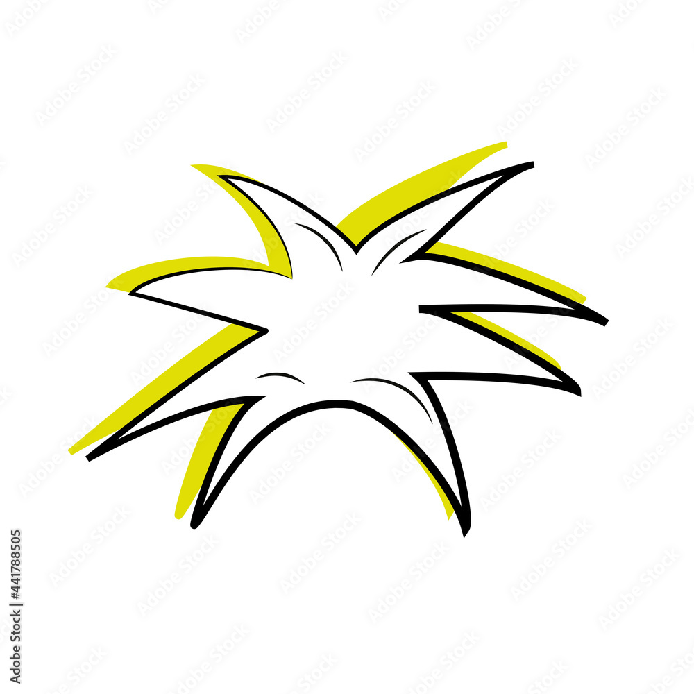 Fototapeta premium Isolated empty comic bubble chat