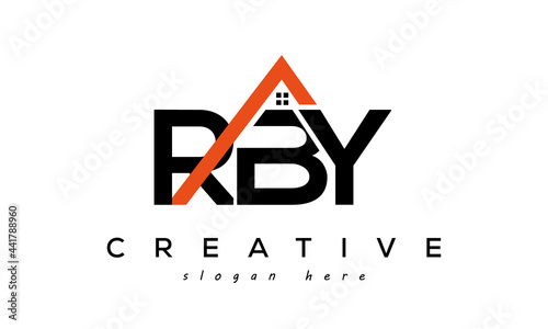 initial RBY letters real estate construction logo vector	
