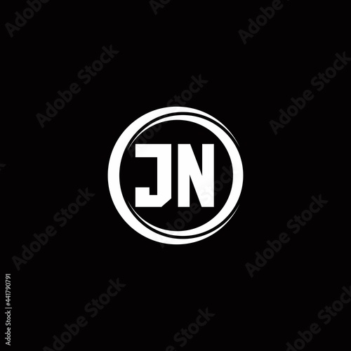 JN logo initial letter monogram with circle slice rounded design template Free Download JN logo initial letter monogram with circle slice rounded design template - GFXLoad