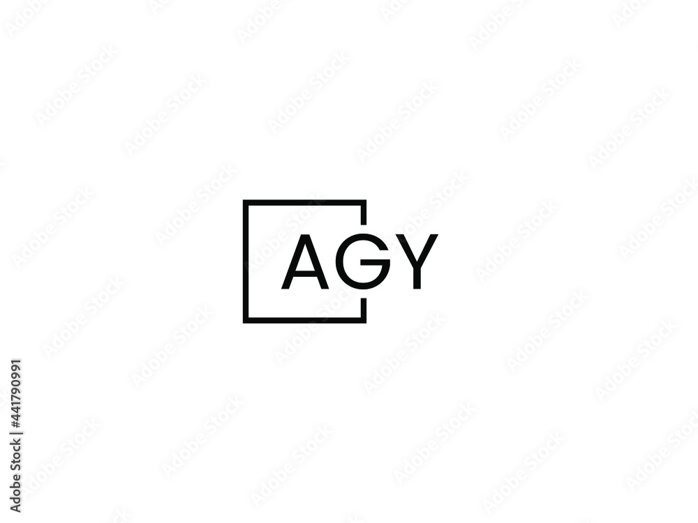 AGY Letter Initial Logo Design Vector Illustration AGY Letter Initial Logo Design Vector Illustration