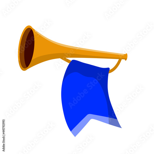 Trumpet. Musical instrument. Element of celebration and awards.