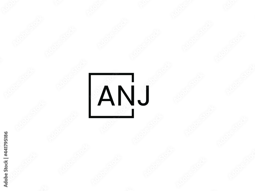ANJ Letter Initial Logo Design Vector Illustration ANJ Letter Initial Logo Design Vector Illustration