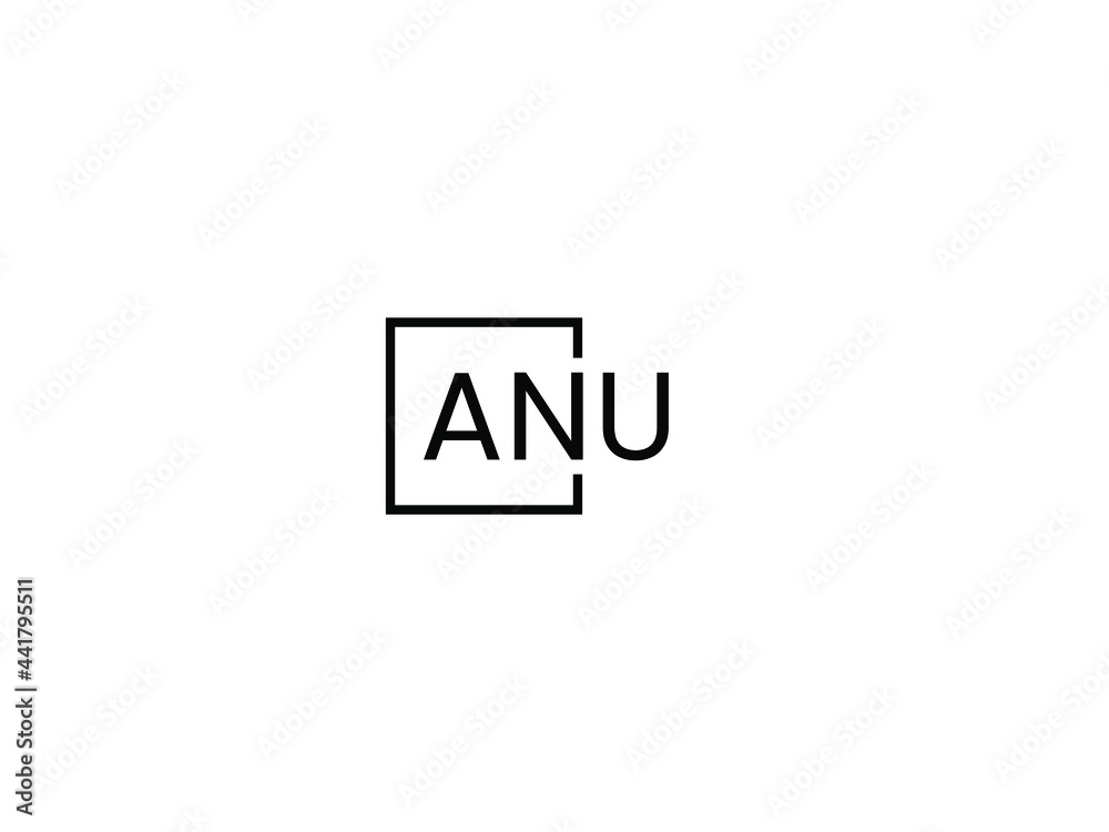 ANU Letter Initial Logo Design Vector Illustration ANU Letter Initial Logo Design Vector Illustration