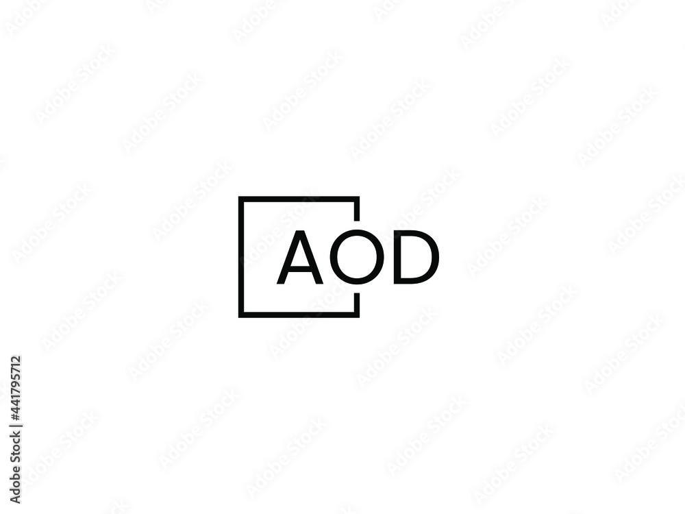 AOD Letter Initial Logo Design Vector Illustration AOD Letter Initial Logo Design Vector Illustration