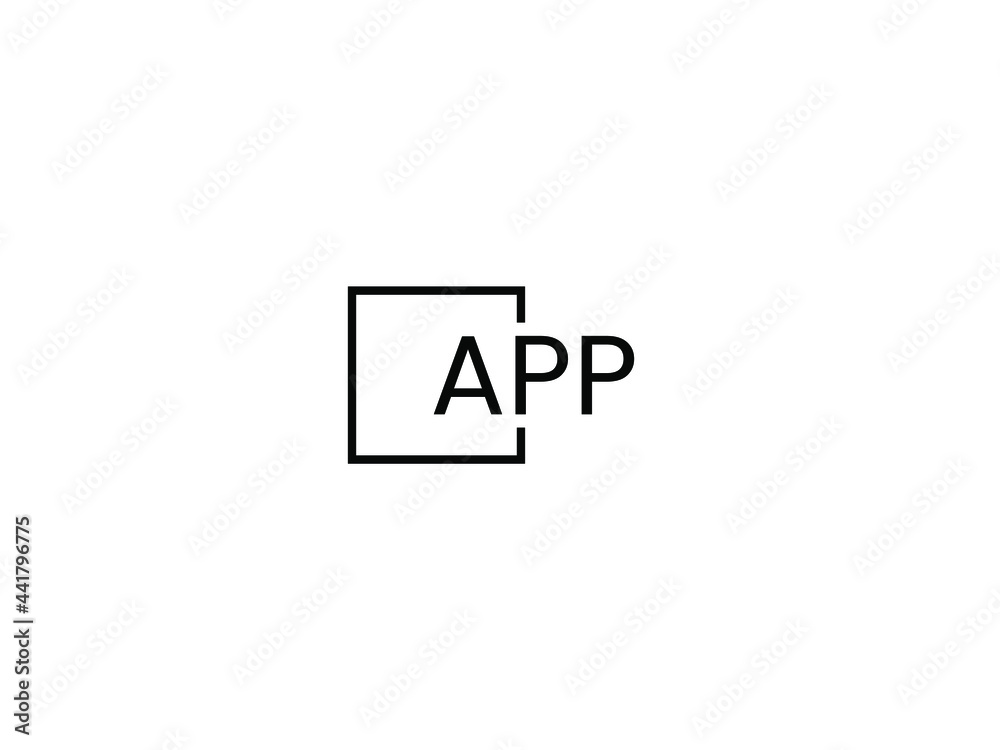 APP Letter Initial Logo Design Vector Illustration APP Letter Initial Logo Design Vector Illustration
