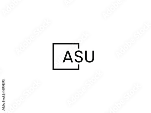 ASU Letter Initial Logo Design Vector Illustration