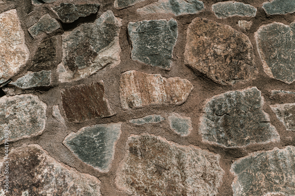 Kamienne tło, tekstura ściana skalna. - obrazy, fototapety, plakaty 