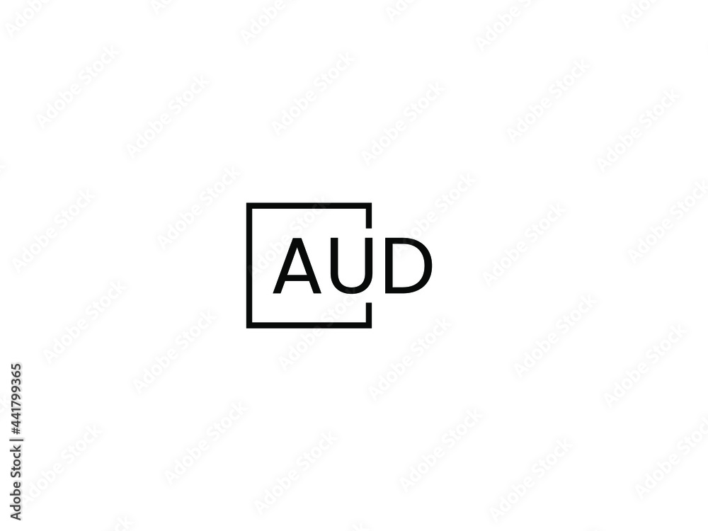 AUD Letter Initial Logo Design Vector Illustration AUD Letter Initial Logo Design Vector Illustration