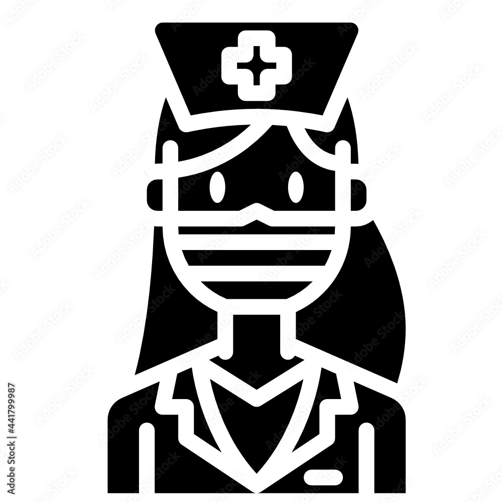 nurse solid icon