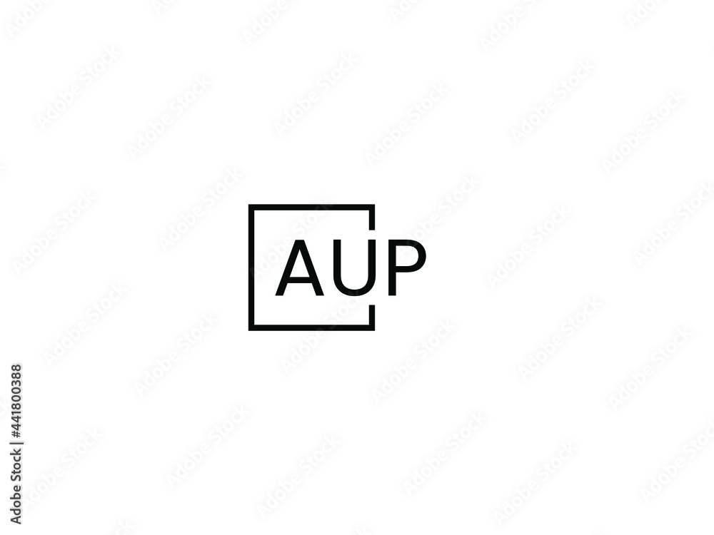AUP Letter Initial Logo Design Vector Illustration AUP Letter Initial Logo Design Vector Illustration