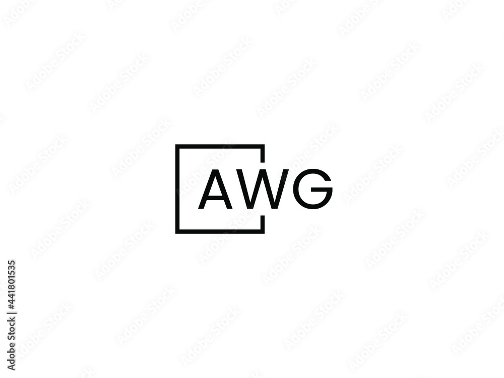 Obraz premium AWG Letter Initial Logo Design Vector Illustration