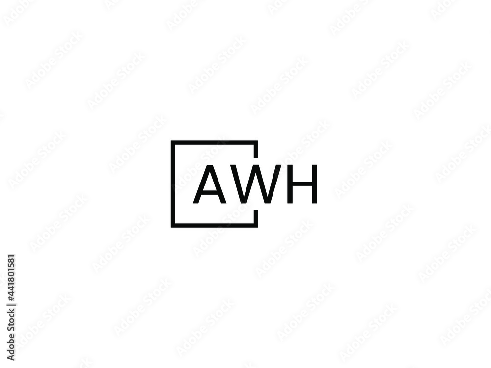 AWH Letter Initial Logo Design Vector Illustration AWH Letter Initial Logo Design Vector Illustration