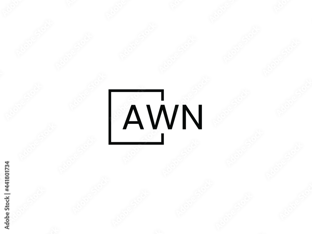 Obraz premium AWN Letter Initial Logo Design Vector Illustration