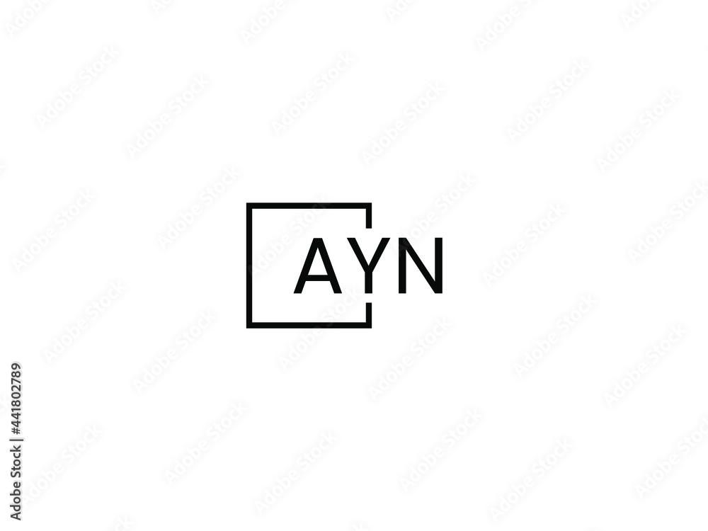 AYN Letter Initial Logo Design Vector Illustration AYN Letter Initial Logo Design Vector Illustration