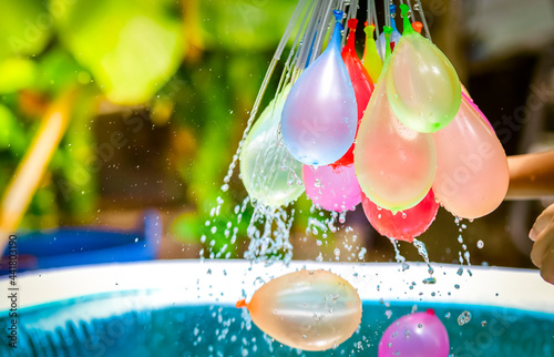 Foto Close-up Of Water Filled Balloons